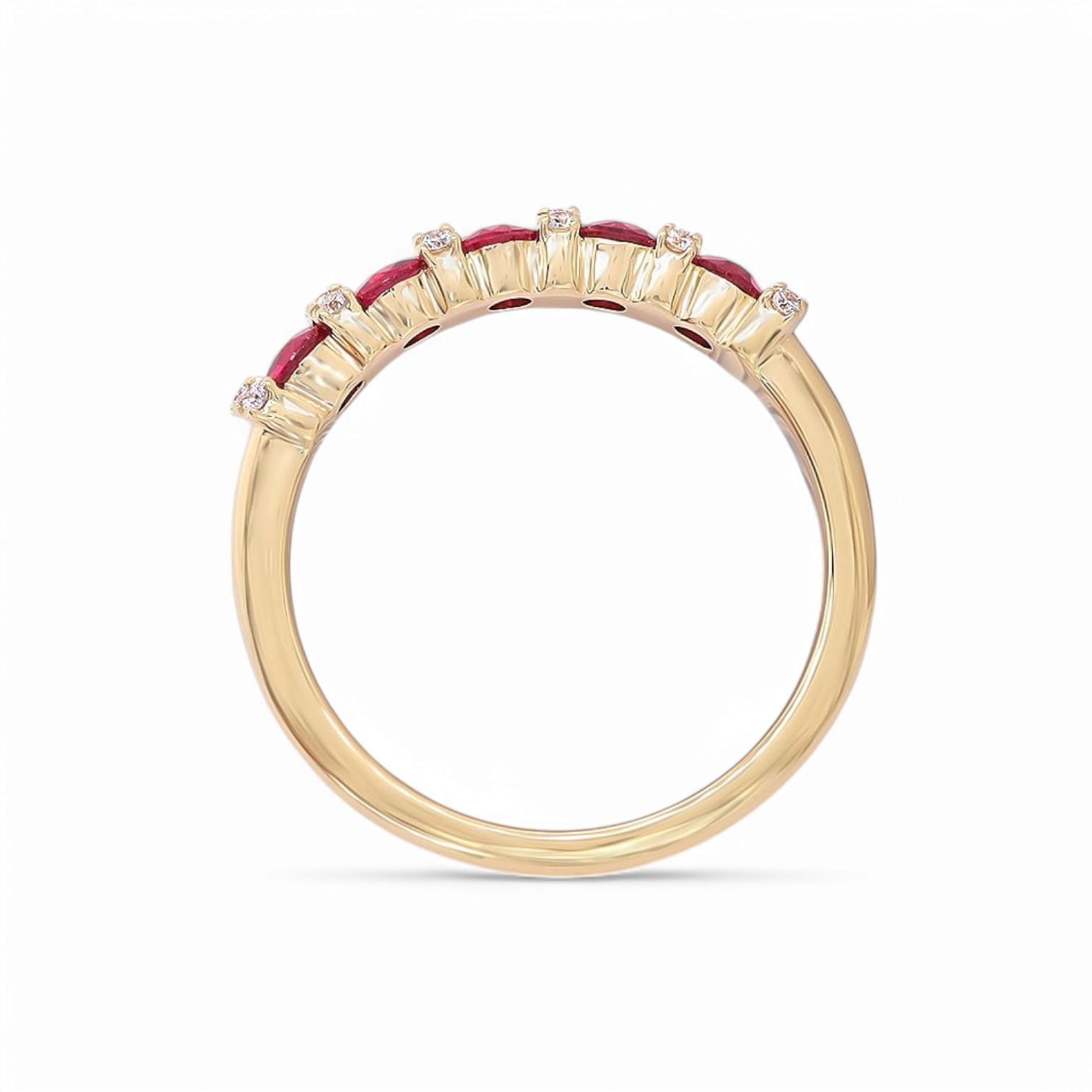BRILLIANCE BLOOM RUBY AND DIAMOND BAND - 3